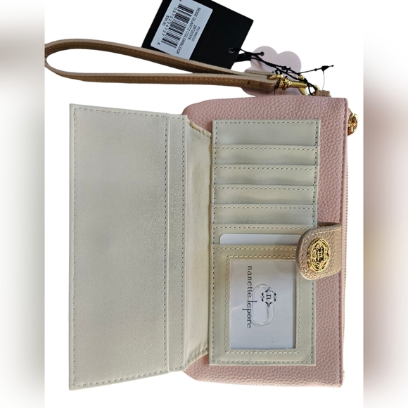 Nanette Lepore " Kyle Wristlet " Rose Quartz Colorblock. New With Tags - Picture 3 of 5